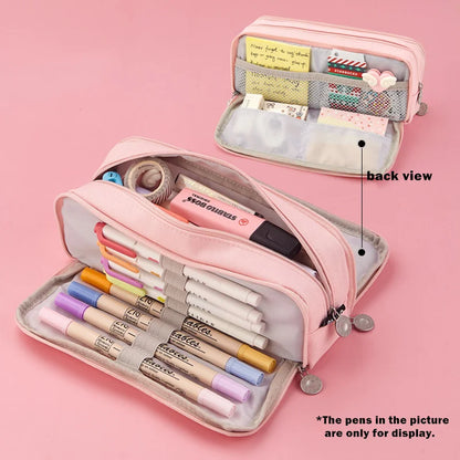 Large Capacity Pencil Case Kawaii Cute Pencil Cases Student Pen Case Big School Supplies Stationery Pencil Bags Box Pencil Pouch