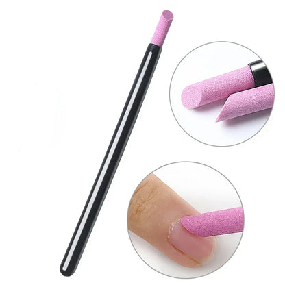 Portable Quartz Grinding Sanding Pen Nail Cuticle Pusher Dead Skin Remover Pushers Nail Polish Manicure Stick Nail Files Tools
