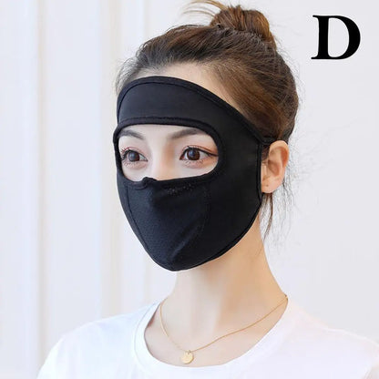 Women Men Sunscreen Mask Outdoor Sports Cycling Breathable Washable Reusable Double Layer Ice Silk Masks Anti-UV Sun Face Cover