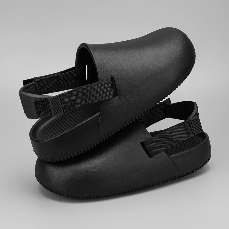 Summers Clogs Man Slippers Men Flat Mules Beach Sandals Quick Drying Water Shoes Work Casual Garden Lightweight Slippers