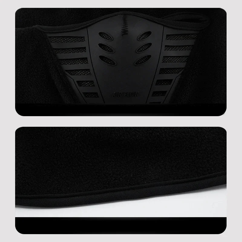 Motorcycle Mask Fleece Thermal Neck Full Face Mask Keep Warm Riding Balaclava Biker Ski Winter Windproof Dustproof Face Shield