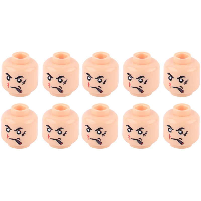 WW2 Military Army Soldier Figures Face Heads Building Blocks City Halloween Accessory Modern SWAT Minifigs Skull Parts Brick Toy