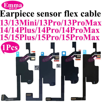 Original Earpiece Sensor Proximity Flex Cable Light for iPhone 13 Pro Max 15 14 Plus Mini Mic Ear Speaker Microphone Repacement