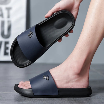 Men's Slide Sandals Soft Comfortable Non-Slip Slippers Indoor Outdoor Bathroom Beach Shoes Quick-Dry EVA Platform Lightweight