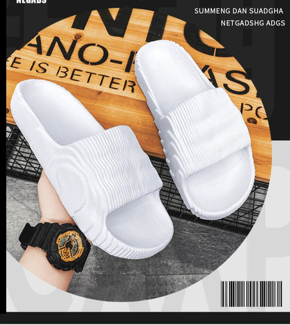 Indoor Outdoor Slippers For Men Women Summer Platform Shoes Soft EVA Anti-slip Couples Bathroom Beach Slides Leisure Sandals