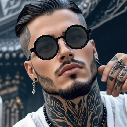 ND9 adjustable dimming sunglasses Retro Punk round men's outdoor fishing UV400 polarized driving sunglasses