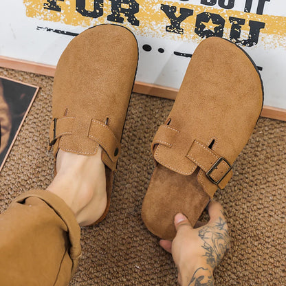 Fashion Men Mules Shoe with Arch Support Birkens Mens Shoes Men's Suede Sandals Retro Cork Clogs Unisex Classic Beach Тапочки