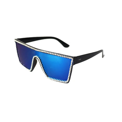 Classic White Gradient Square Sunglasses Women Fashion Retro Night Vision Drivers Goggle Men Big Frame Travel Cycling Eyewear