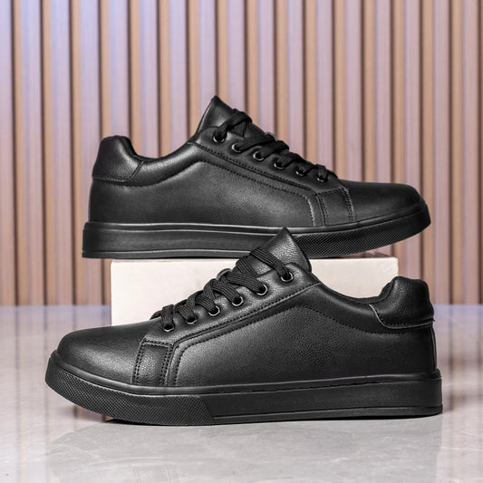Leather Men Shoes Sneakers Trend Casual Shoe Breathable Leisure Male Sneakers Non-slip Footwear Men Vulcanized Shoes