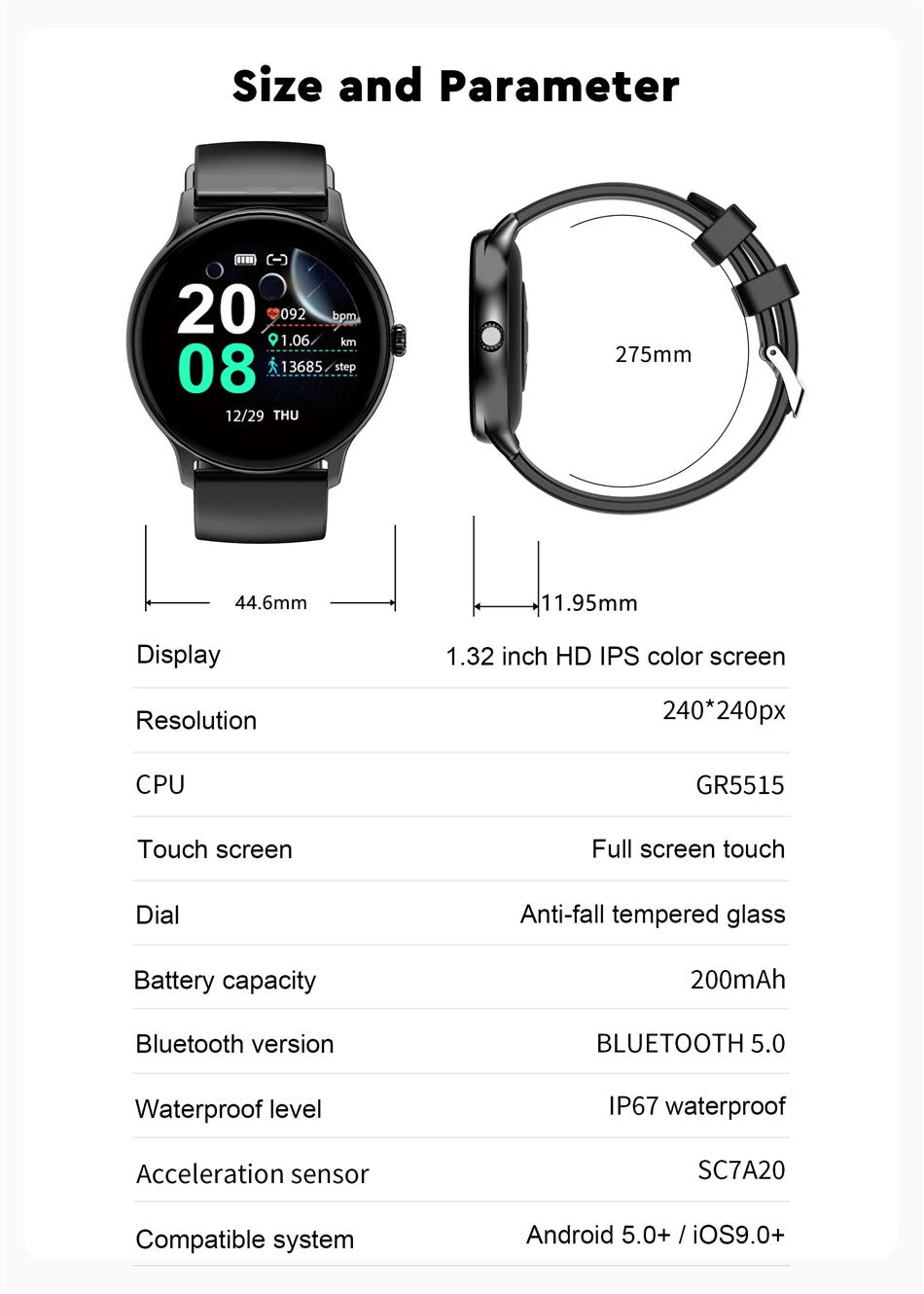 LIGE Women Smart band Watch Real-time Weather Forecast Activity Tracker Watches Heart Rate Monitor Sports Ladies Smart Watch Men