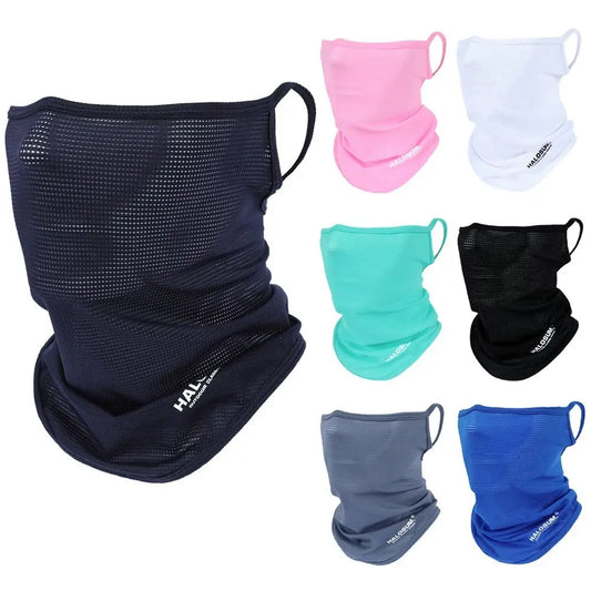 Summer Ice Silk Sun Protection Bike Mask Full Face Mask Balaclava Breathable Sun UV Protection Outdoor Sport Cycling Men Women