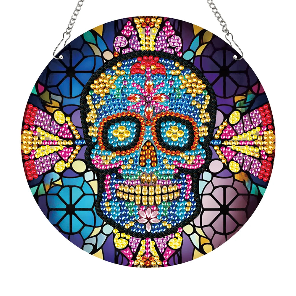 Special Shape Halloween Pumpkin Carriage 5D DIY Diamond Painting Dots Pendant Rhinestone Diamond Art Pendants for Wall Window