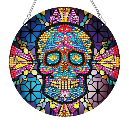 Special Shape Halloween Pumpkin Carriage 5D DIY Diamond Painting Dots Pendant Rhinestone Diamond Art Pendants for Wall Window