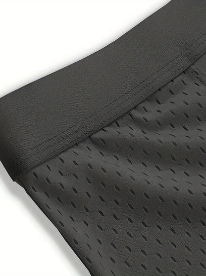 8pcs/set Men's Underwear Ice Silk Mesh Men Panties Breathable Traceless  Fashion Panties Male Solid Color Boxer Shorts