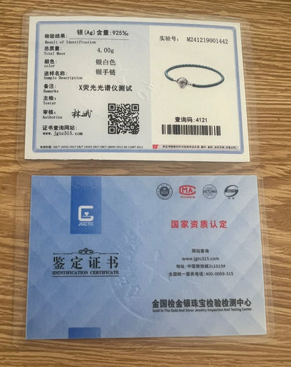 Hot Selling Fashion 925 Sterling Silver Heart Flower Round Clasp Snake Chain Bracelet Bracelets For Bead Charm Jewelry Marking