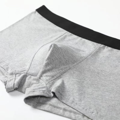 Men's Boxers Cotton Comfort Briefs Underwear Black Gray L XL XXL XXXL Breathable Fashion Fitness Sports