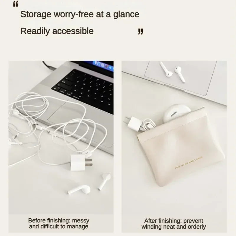 New Simple Mini PU Leather Lipstick Makeup Storage Bag Women Square Small Cosmetic Pouch Portable Make Up Key Organizer Bags