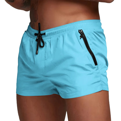 Mens Swim Trunks with Zipper Pockets Mesh Liner Summer Beach Board Shorts Quick Dry Swimming Bathing Suit Swimsuit Swimwear
