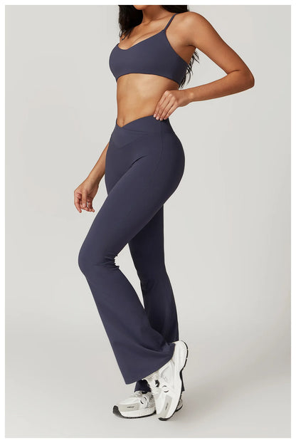 Women Sportswear Yoga Set 2PCS Sport Suit Gym Workout Clothes Short Sleeve Gym Crop Top High Waist Leggings Fitness Sports Wear