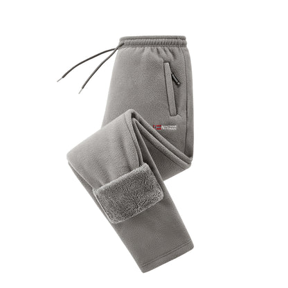 Winter Fleece Ski Pants Men's High Quality Extreme Cold Wool Thick Warm Trousers Women New 2025 Outdoor Camping Work Sweatpants