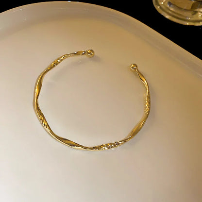 Stainless Steel Gold Color Bamboo Joint Bangles 2023 Trend Bracelet for Women Men Romantic Party Gift Fashion Jewelry