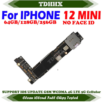 Clean iCloud Mainboard for iPhone 12 MINI Motherboard With Face ID Plate Full Tested Working Logic Board Support Update 12MINI