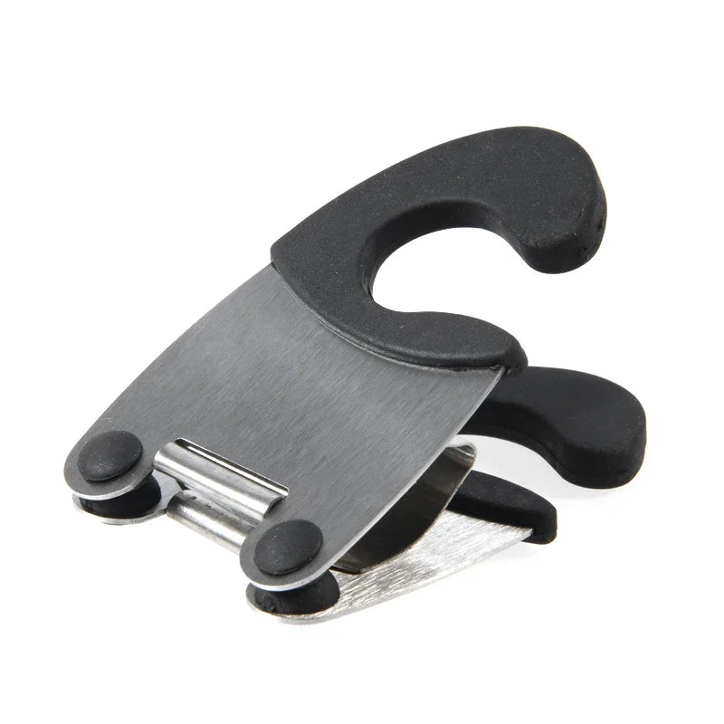 1Pcs Stainless Steel Pot Side Clips Anti-scalding Spoon Holder Kitchen Gadgets Rubber Kitchen Gadgets