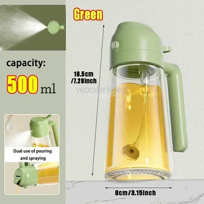 Dual Purpose Glass Oil Bottle Kitchen Spray Oil Sprayer Bottle Kitchen Oils Spray Can Leakproof Oil Spray Bottle Household
