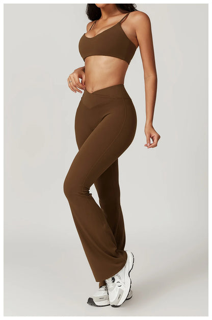Women Sportswear Yoga Set 2PCS Sport Suit Gym Workout Clothes Short Sleeve Gym Crop Top High Waist Leggings Fitness Sports Wear
