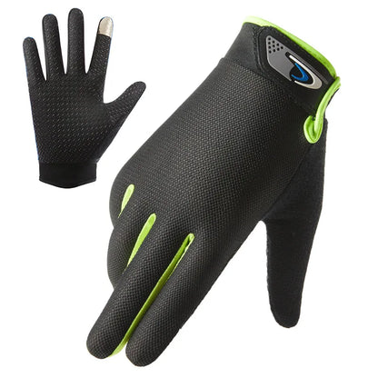 Summer Men Fishing Gloves Women Two Finger Cut Male Touchscreen Angling Anti-Slip Sun-Proof Breathable Cycling Fitness Gloves