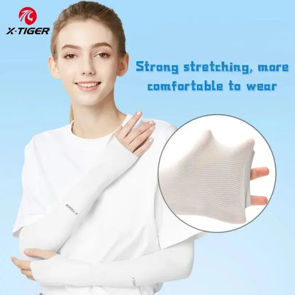 X-TIGER Ice Silk Arm Sleeves Sports Cycling Outdoor Travel Fitness Arm Sleeves Gloves Sleeves Arm Sleeves Cycling Accessories