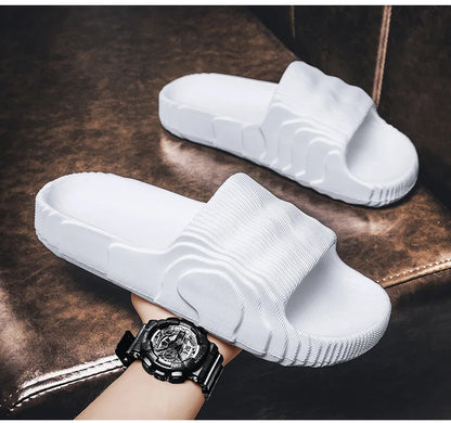 Indoor Outdoor Slippers For Men Women Summer Platform Shoes Soft EVA Anti-slip Couples Bathroom Beach Slides Leisure Sandals