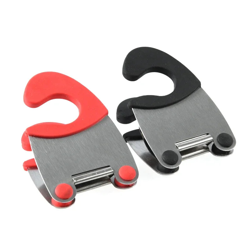 1Pcs Stainless Steel Pot Side Clips Anti-scalding Spoon Holder Kitchen Gadgets Rubber Kitchen Gadgets