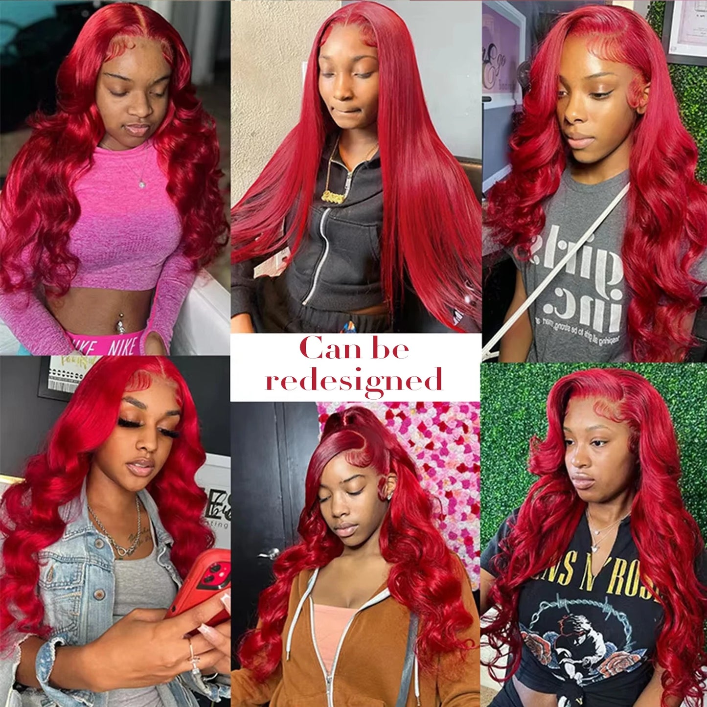 Red Wigs for Women Long Curly Wavy Wig Side Part Heat Resistant for Halloween Costume Cosplay Use HD Lace Front Wigs Human Hair