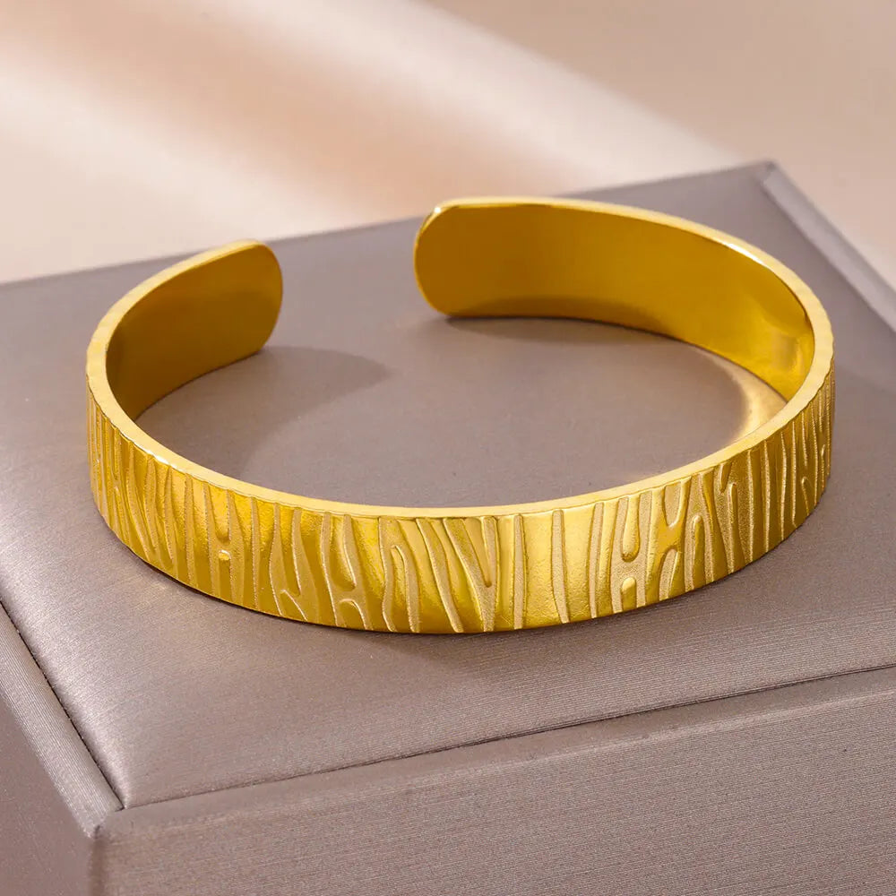 Stainless Steel Bangles Bracelets for women Trendy Aesthetic Opening Bangles Jewelry Wedding Gift pulseras mujer bijoux