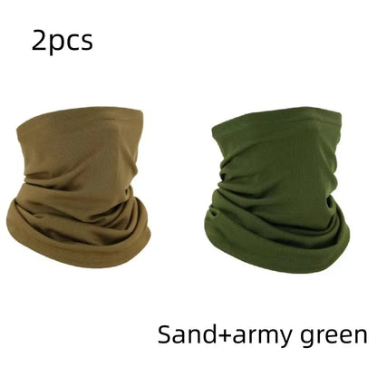 Men Windproof Neck Gaiter Elastic Tube Scarf Ear Cover Male Head Scarves Half Face Sun Ring Headscarf Headband Bandana