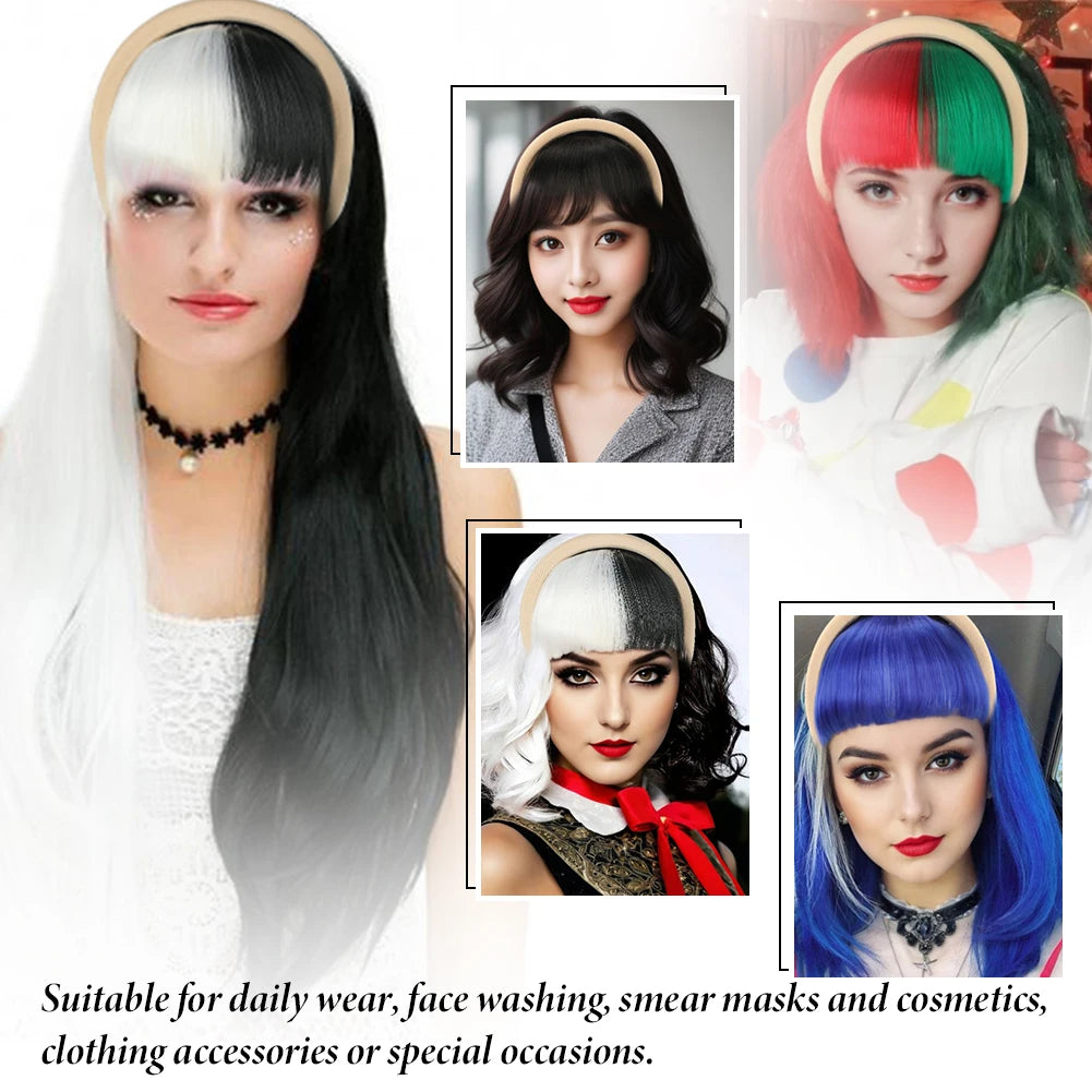Front Hair Bangs Hair Synthetic Extensions With Magic Paste hair Bands Bangs Wigs Synthetic Wigs Headband for Halloween