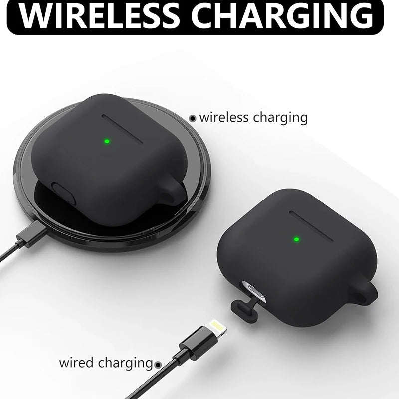 3rd Gen Earphone Case For AirPods 3 Earphone Protective Case With Hook Hole Silicone Cover Earbuds Ear Pads With Cleaner Kit