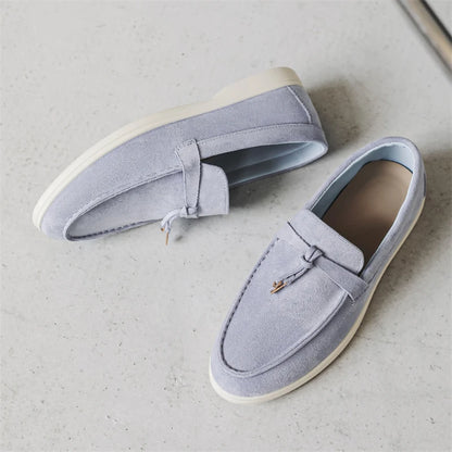 2025 New Men's Slip On Loafers Lightweight Breathable Flats Non Slip Comfort Tassels Fashion Daily Casual Outdoor Walking Shoes