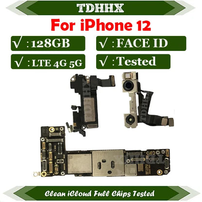 CleaniCloud Full Working Well Mainboard for iPhone 12Pro / 12 Pro MAX Motherboard with Face ID OK Main Logic Board 12Mini