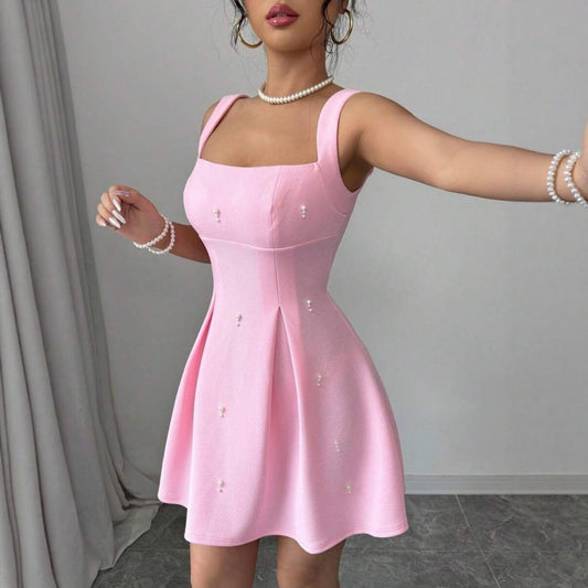 Suspender Dress Waist-tight Slimming A-Line Skirt