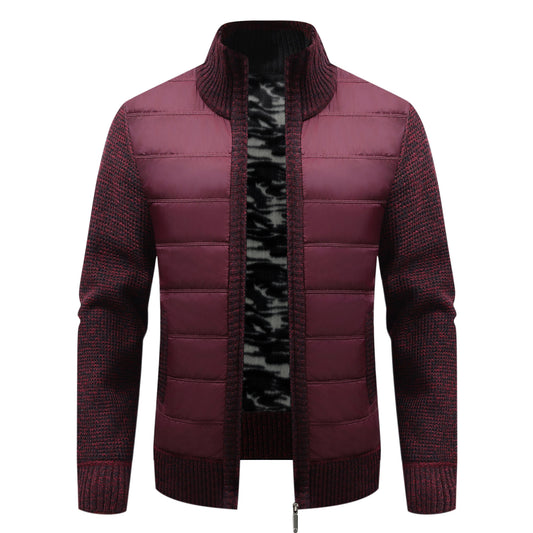 Men's Thickened Long-sleeve Cardigan Sweater Coat