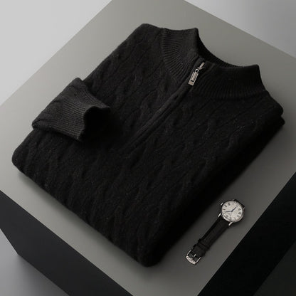 Jacquard Double-strand Thickened Long-sleeved Sweater