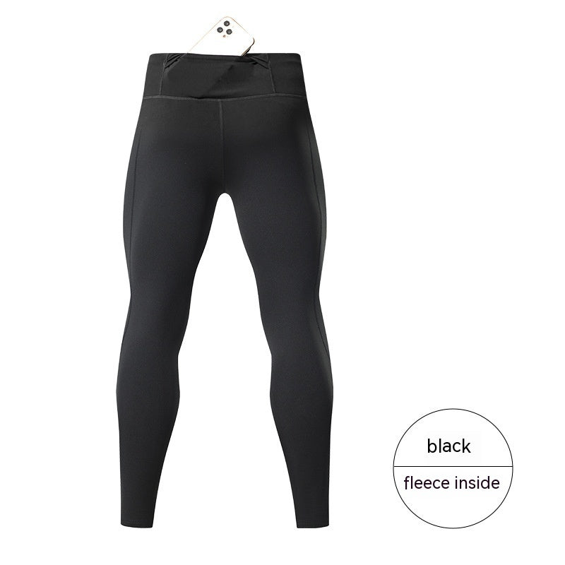 Men's Back Waist Pocket Quick-drying Compressed Pants Outdoor Running Training Fitness Trousers