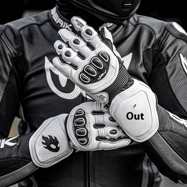 Glove Motorcycle Track Carbon Fiber Long