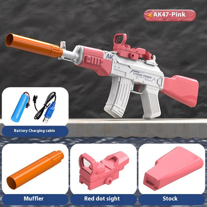 AK47 Electric Water Guns Fully Automatic Shooting Game Beach Entertainment Outdoor Beach Pool Gun Toys For Children Gift