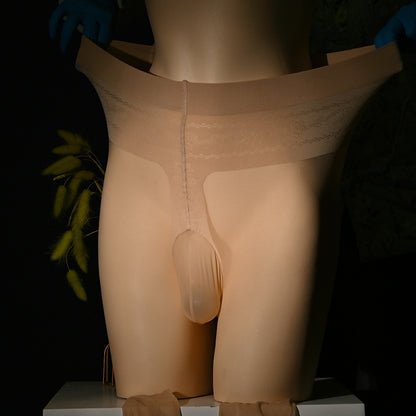 Men's Cat Scratch-resistant 30D Arbitrary Cut Transparent Stockings