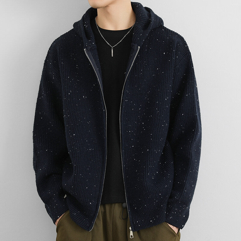 Hooded Thickened Personalized Warm Keeping Cardigan Sweater