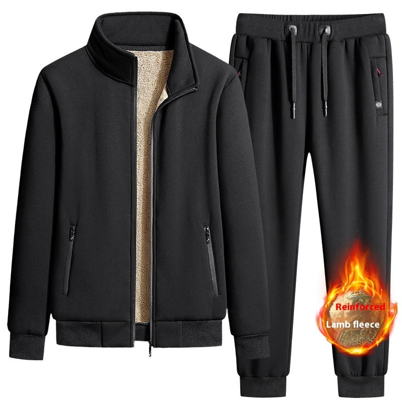 Men's Casual Lambswool Cotton Winter Fleece Plus Size