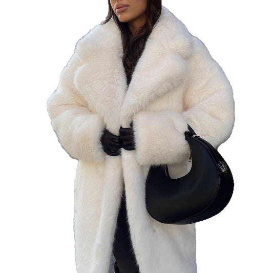 Women's Mid-length Fashion Artificial Wool Coat